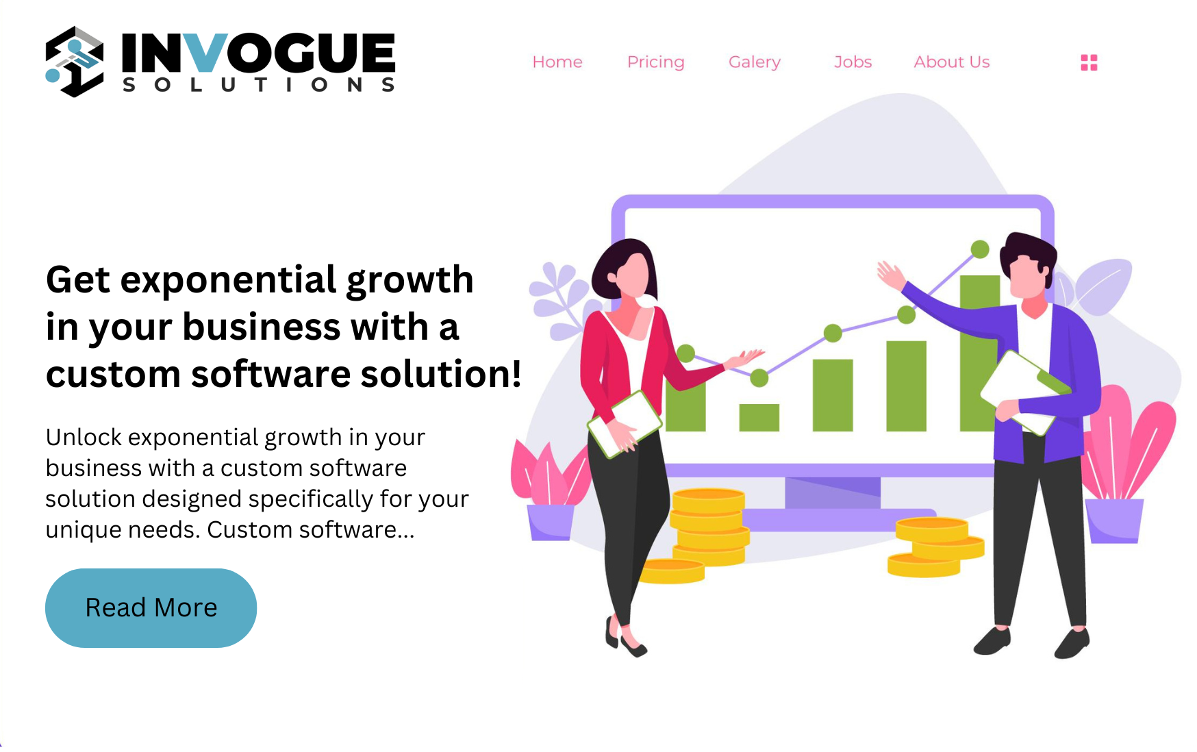 Get exponential growth in your business with a custom software solution!