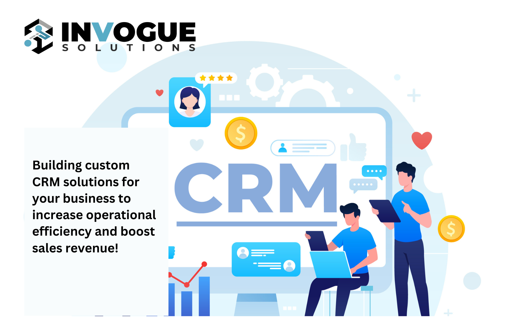 Building custom CRM solutions for your business to increase operational efficiency and boost sales revenue.